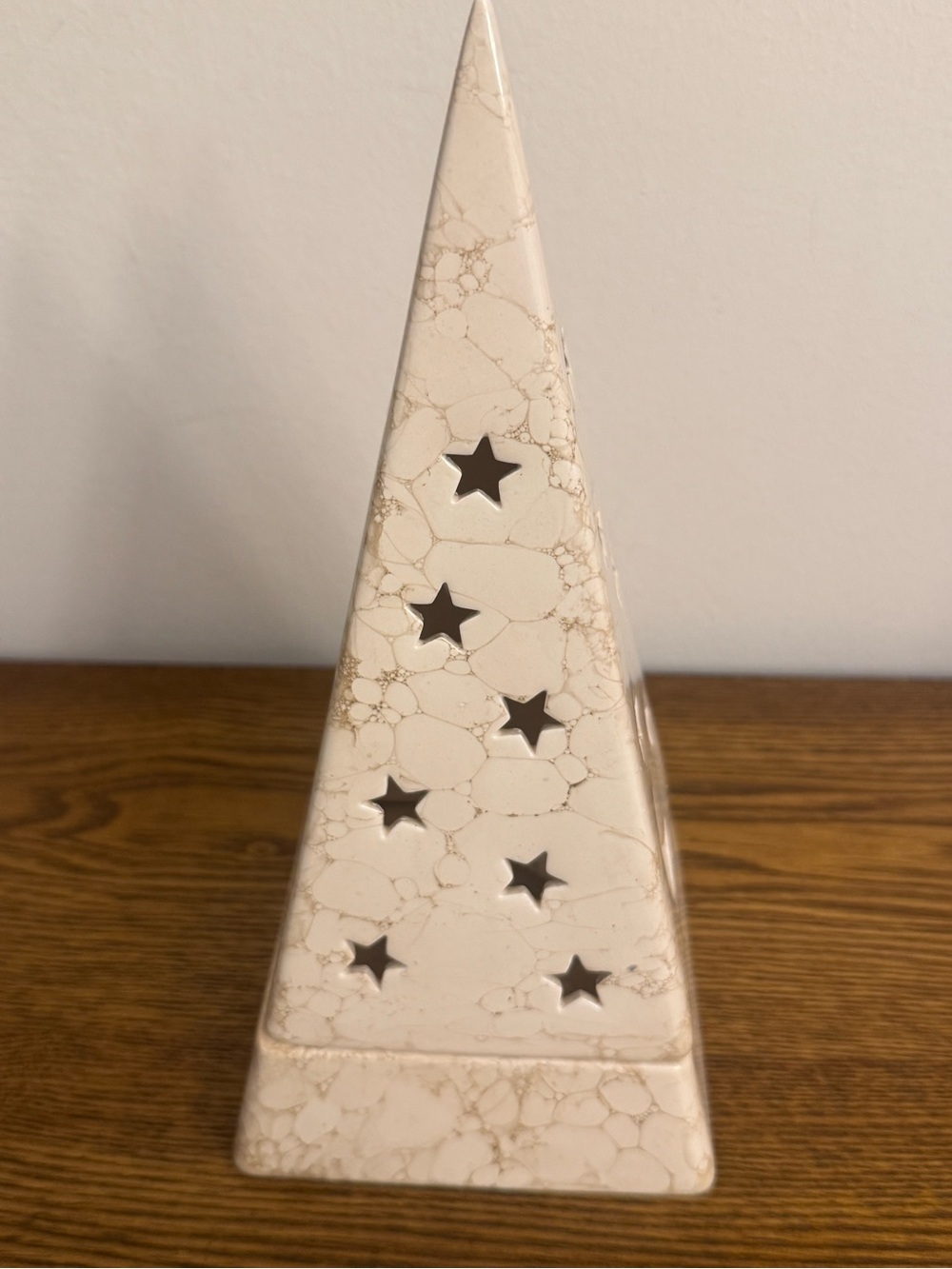 1990s PartyLite "Galaxy Pyramid" ceramic tealight candle holder GUC - Picture 4 of 9